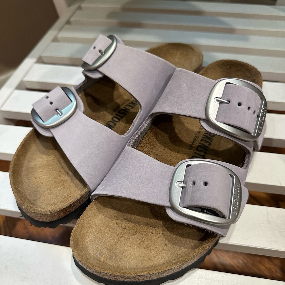 Lilac Birkenstock Big Buckle Sandals